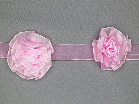 Bloemenkant 60mm barbie roze - wit