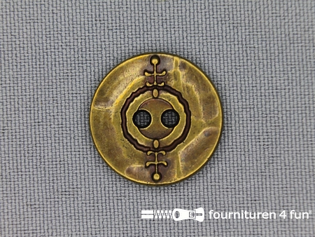 Bronzen knoop 20mm rond