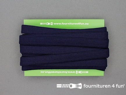 Gekleurd soepel elastiek - per 4 meter - 10mm - marine blauw