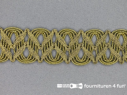 Kaart 25 meter goud band 28mm antique goud