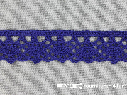 COUPON 8,5 meter Ibiza broderie 20mm kobalt blauw