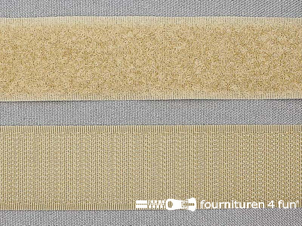 Rol 25 meter klittenband - 30mm - beige