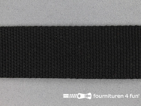 Koppelriem band - extra stevig tassenband - 32mm - zwart