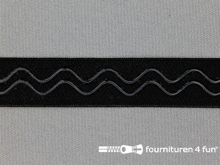 Siliconen elastiek - 20mm - zwart