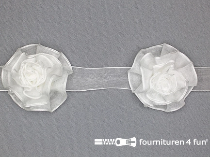 Bloemenkant 3D - 60mm - off white