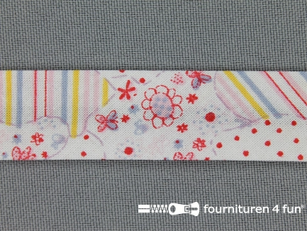 Print biasband quilt multicolor