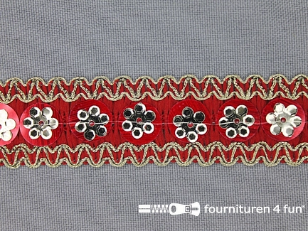 Kaart 20 meter party band 22mm rood