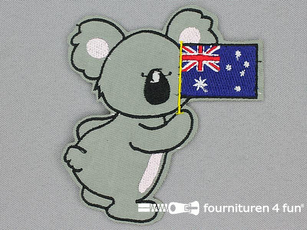 Applicatie 88x100mm koala met Australische vlag