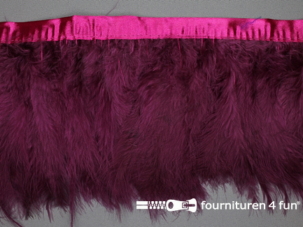 Verenband 150mm bordeaux met fuchsia rand