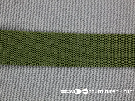 Rol 30 meter parachute band - 20mm - leger groen