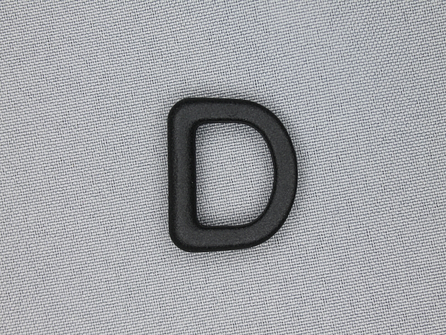 D-ring 20mm kunststof zwart