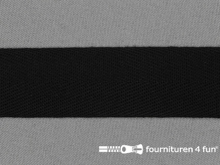 RESTPARTIJ 21 meter (in meerdere losse stukken) keperband - 30mm - zwart