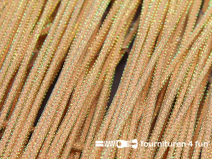 COUPON 36 meter Glinsterend decoratiekoord - 2mm - zalm roze