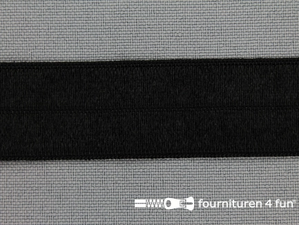 Elastische biasband - 20mm - zwart