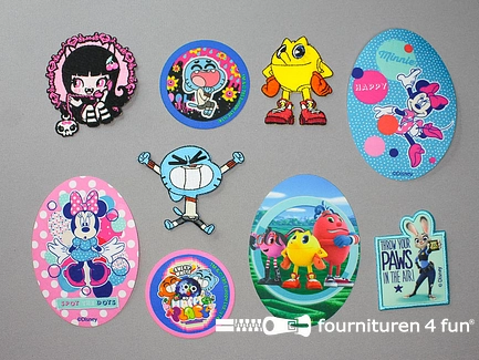 Collectie strijkapplicaties - 9 delige set - opstrijkbare patches