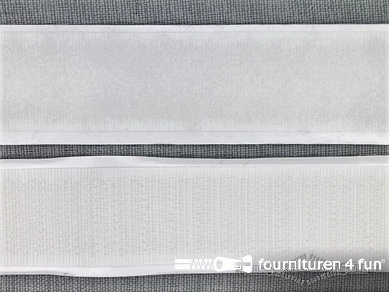 Plakklittenband - 20mm - zelfklevend - wit