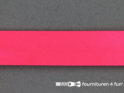 Satijnen biasband 18mm neon roze