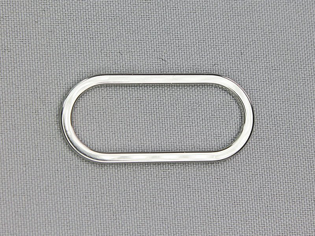 Ovale ring - Schuifpassant - 35mm - zilver