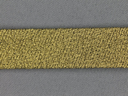 Rol 25 meter lurex biasband 18mm donker goud
