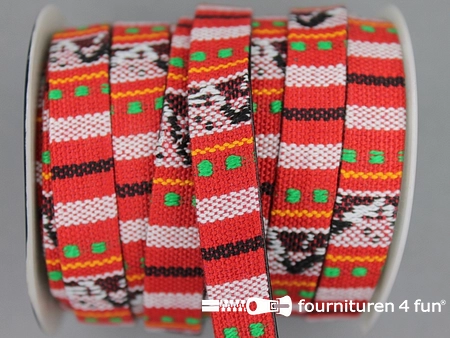 Ibiza band 12mm rood oranje groen