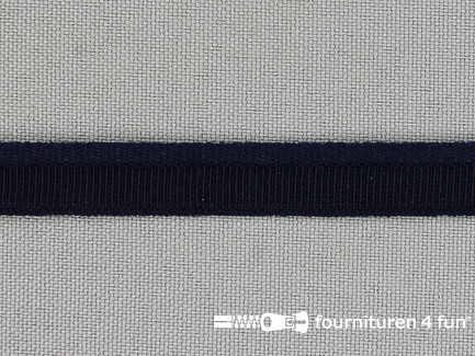 Elastisch paspelband - 10mm - donker blauw