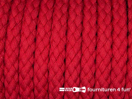 Katoenen koord - grof - 8mm - rood