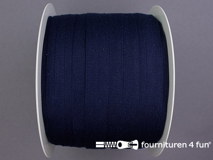 Rol 100 meter katoenen keperband - 14mm - marine blauw