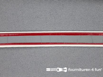 Synthetische halsband 10mm rood - reflectie