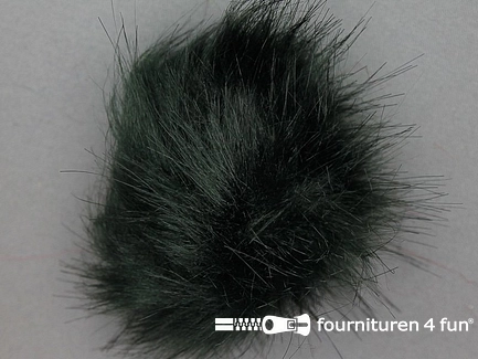 Bont pompon 8cm donker groen