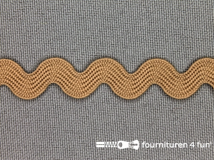 Zigzag band 11mm donker beige