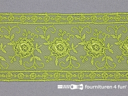 Valenciennes kant 50mm lime groen