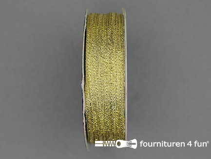 Rol 50 meter goud lint - 3mm 