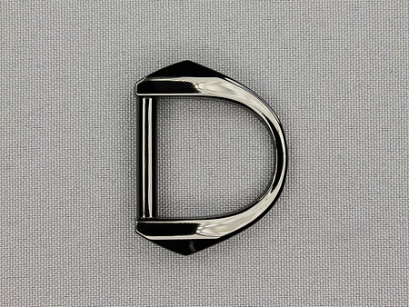 Luxe D-ring 25mm glimmend zwart