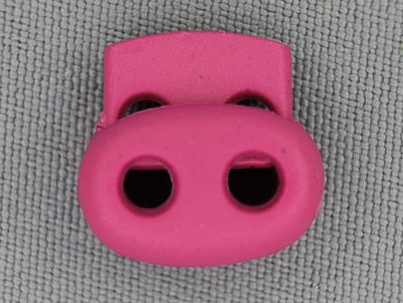 Koord stopper 18mm/20mm dubbel fuchsia roze