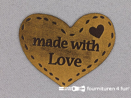 Applicatie 47x37mm 'made with Love'