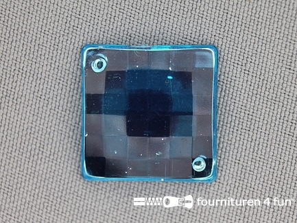 10 stuks Strass stenen vierkant 20mm aqua blauw