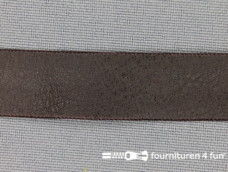 Rol 20 meter skai biasband - 18mm - donker bruin