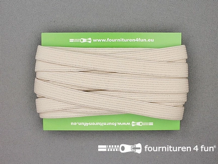 Rol 25 meter gekleurd soepel elastiek - 10mm - licht beige