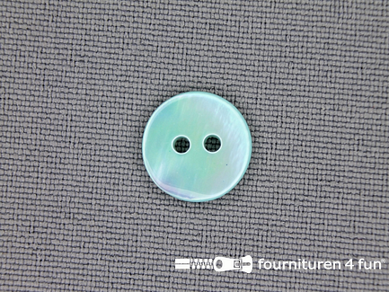Parelmoer knoop 11mm mint groen