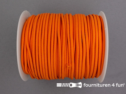 Rol 50 meter elastisch koord - 2,7mm - oranje