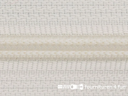 Deelbare spiraal rits 6mm met 2 schuivers off white