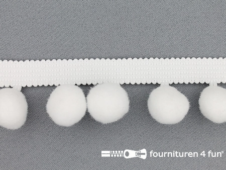 Bolletjesband - 40mm - wit