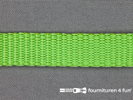 Rol 25 meter parachute band - 20mm - lime groen