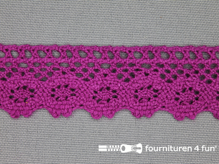 COUPON 3,5 meter Ibiza broderie 23mm cyclaam