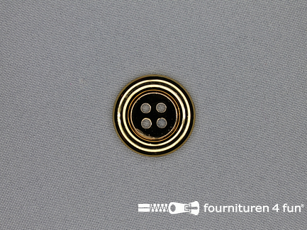 Clown knoop metallic 28mm donker goud