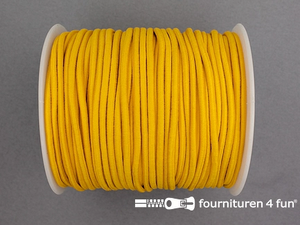 Rol 50 meter elastisch koord - 2,7mm - geel