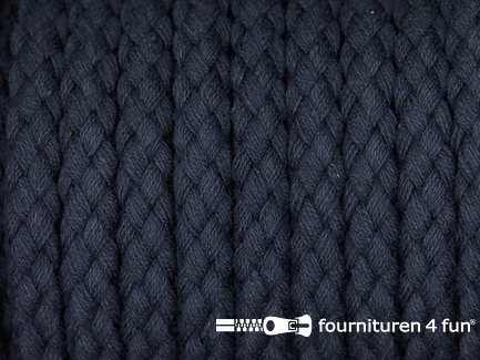 Katoenen koord - grof - 8mm - marine blauw