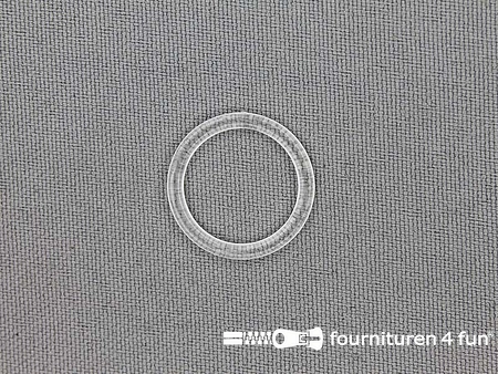 10 Stuks kunststof ring - 15mm - transparant
