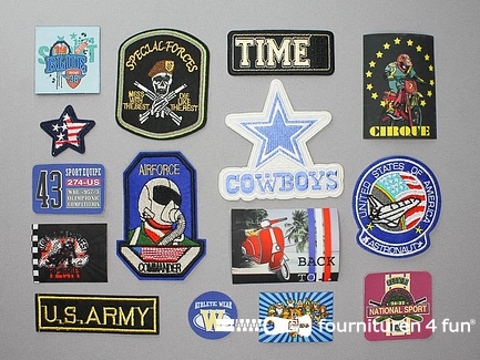 Collectie strijkapplicaties - 15 delige set - opstrijkbare patches