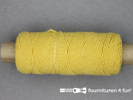 Elastisch garen - rimpel elastiek - 30 meter - mosterd geel